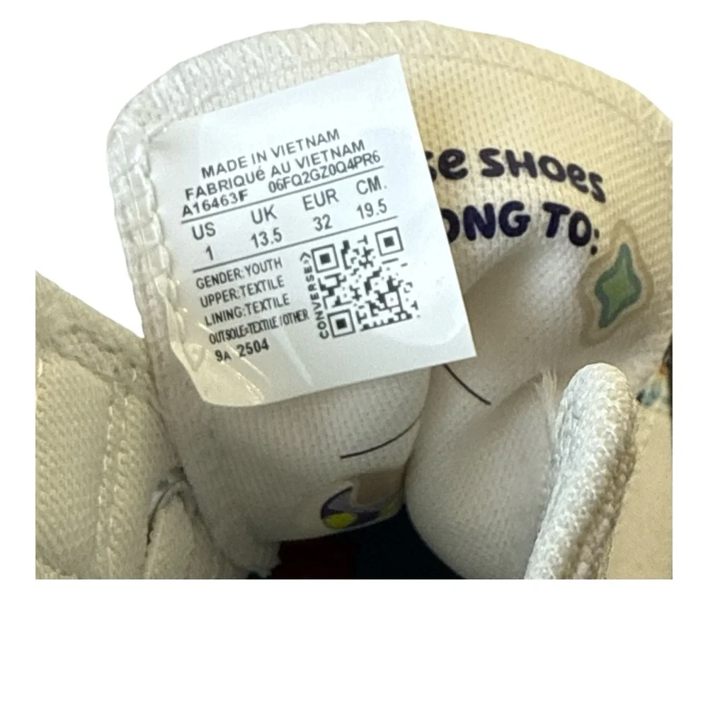 Converse‎ Chuck Taylor All Star 1V Kids Boy Lace-Up Bluey Print Sneakers, Size 1